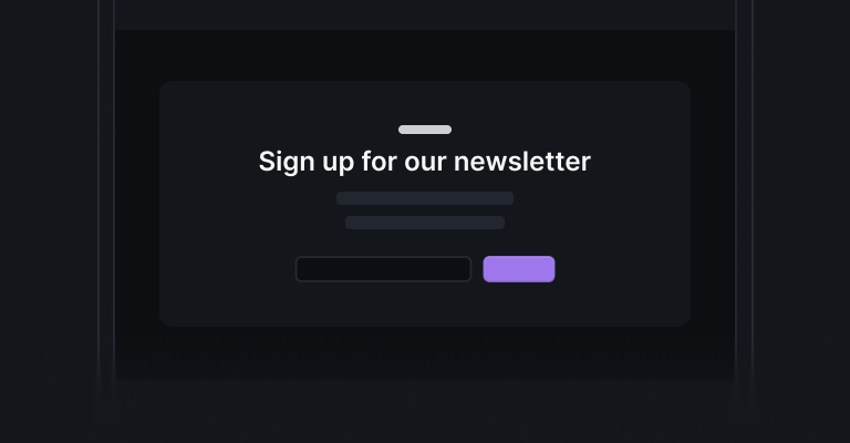 Newsletter CTA sections